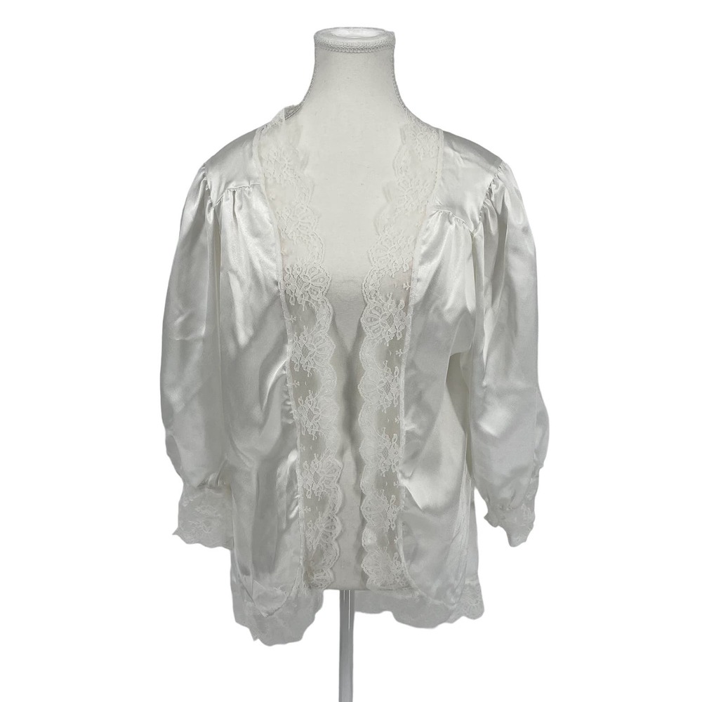 Vintage Nightgown & Robe Set Me 2 Sleepwear White ILGWU Women’s Large - Picture 10 of 16
